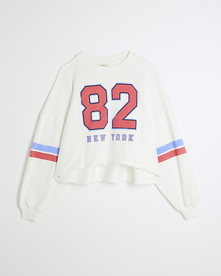 White New York graphic Sweatshirt