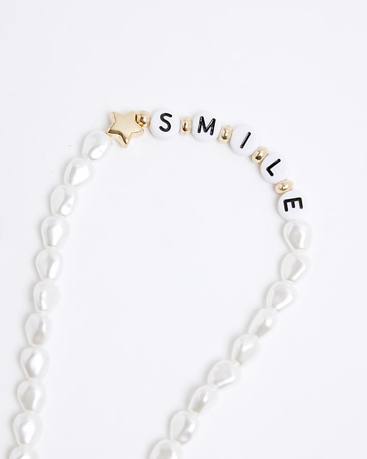 White Smile Pearl Phone Chain