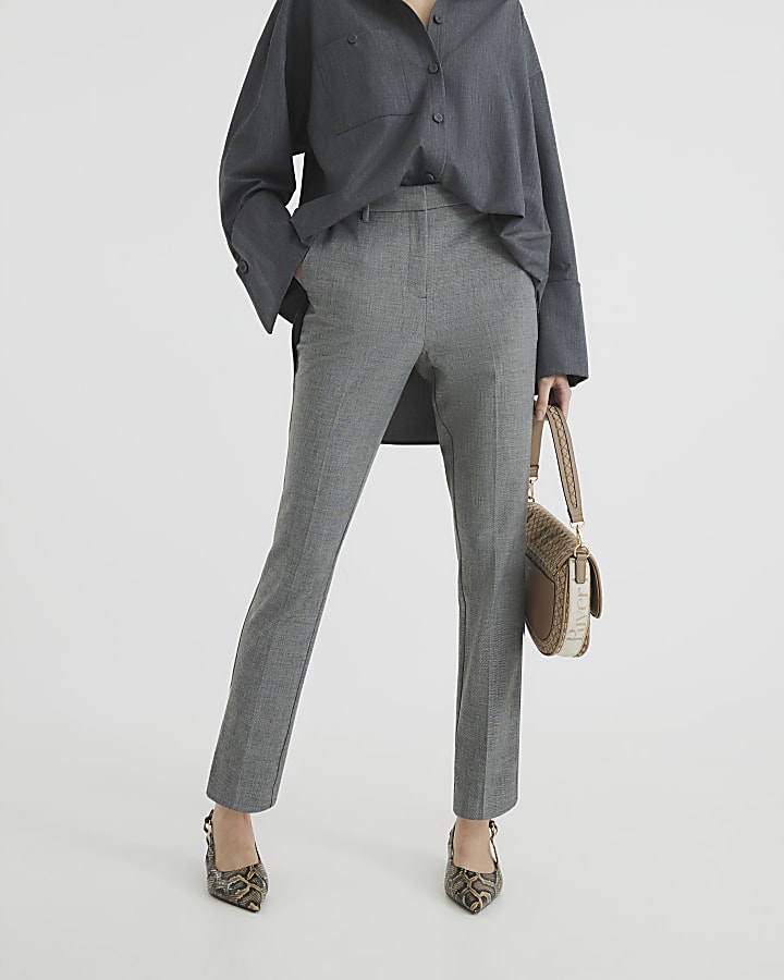 Grey Cigarette Trousers