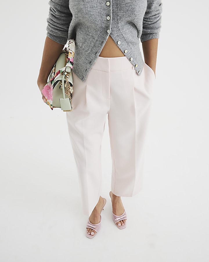 Petite Pink Straight Leg Trousers