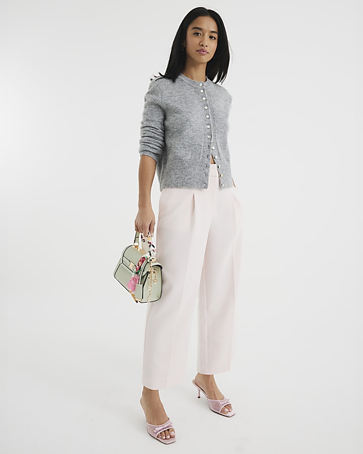 Petite Pink Straight Leg Trousers