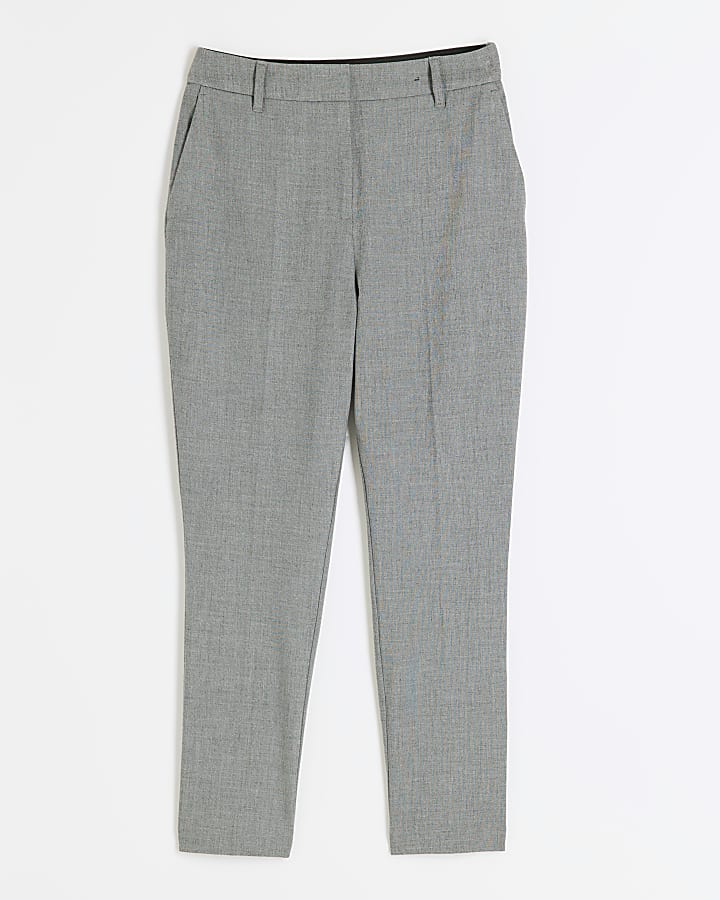 Petite Grey Slim Cigarette Trousers