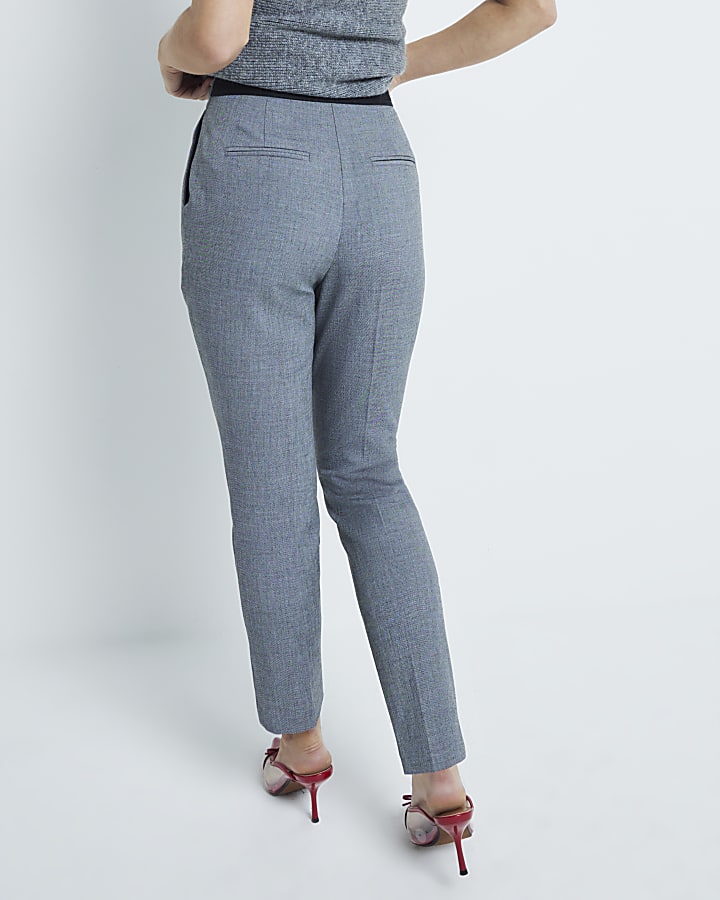 Petite Grey Slim Cigarette Trousers