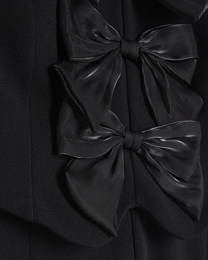 Black Bow Bandeau Jumpsuit