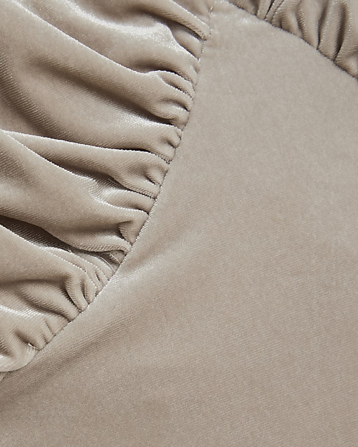Stone Draped Plunged Neck Bodysuit