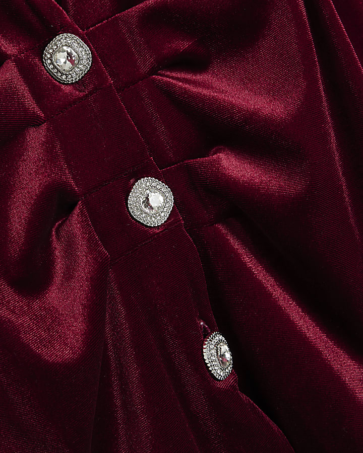 Red Velvet Long Sleeved Shirt