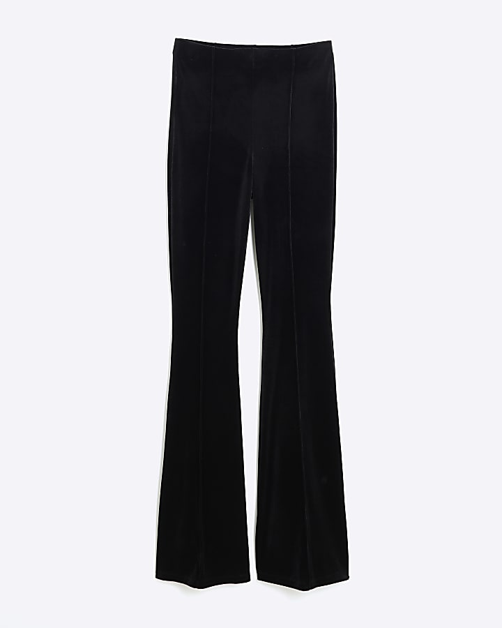 Black Velvet Bootcut Trousers