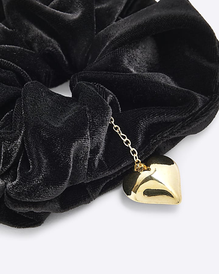 Black Velvet Charm Scrunchie