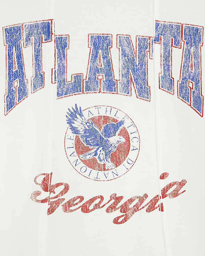 White Long Sleeve Atlanta Spliced Top