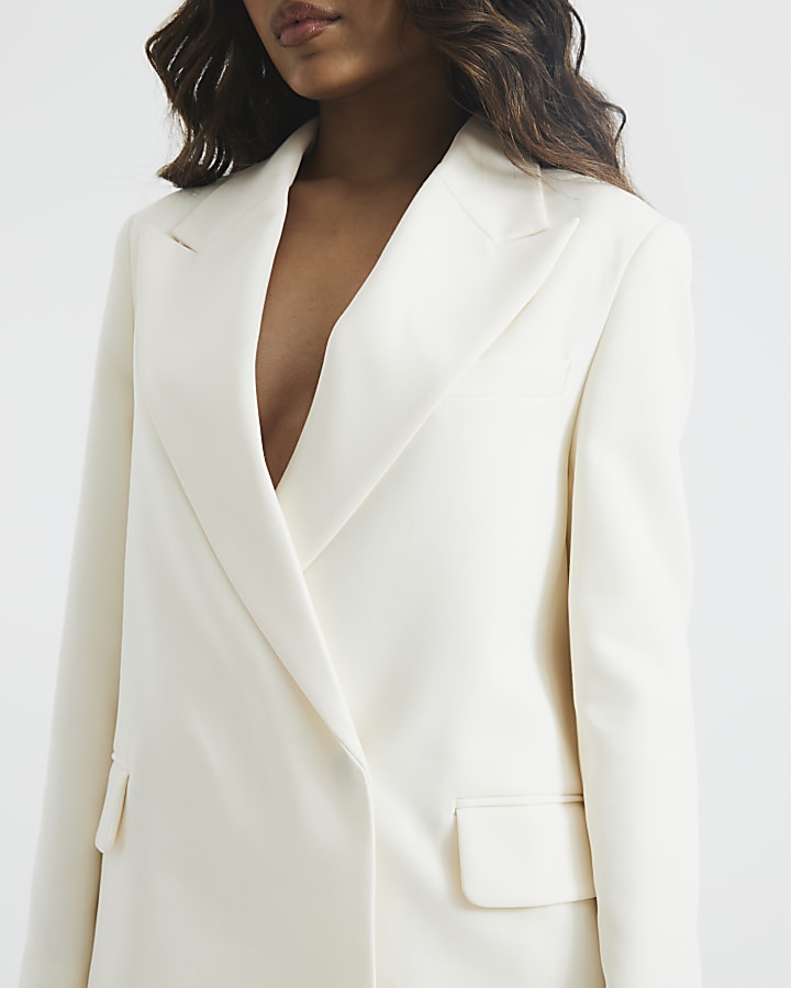 Petite Cream Oversized Blazer