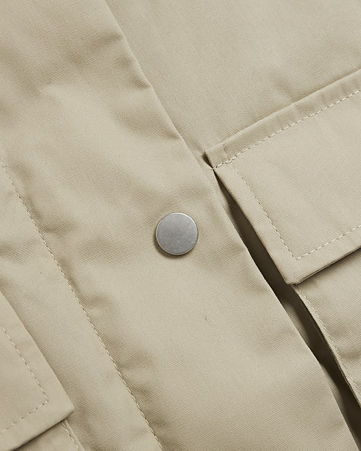 Cream Long Line Barn Jacket