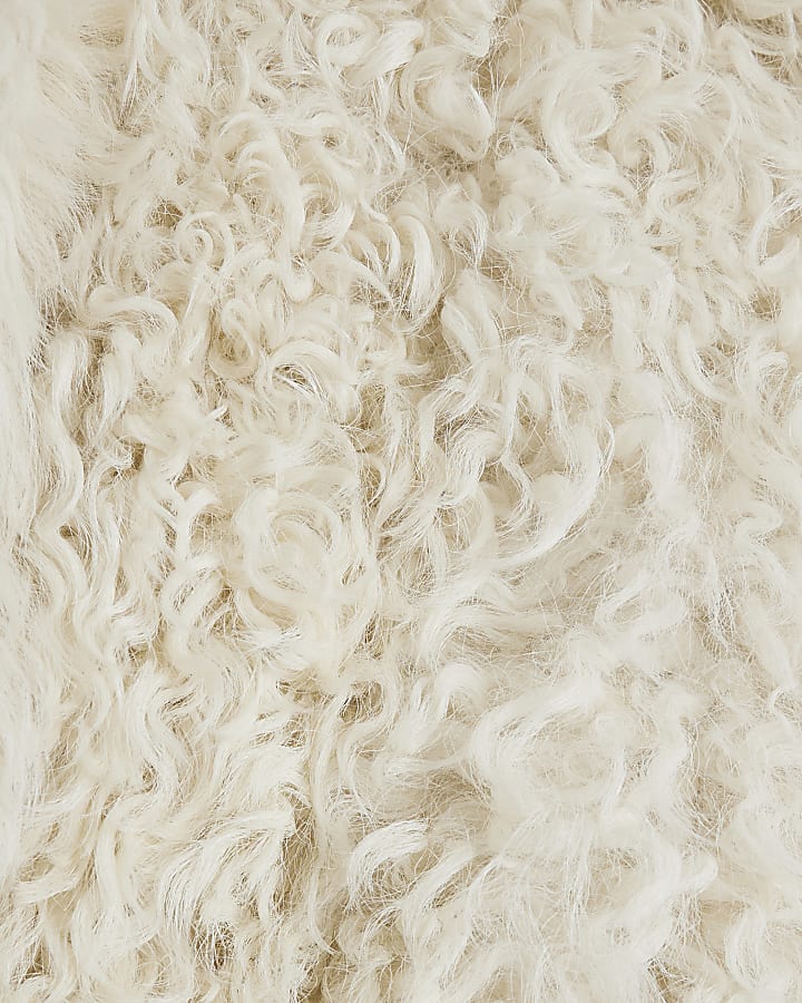 Cream Premium Real Shearling Coat