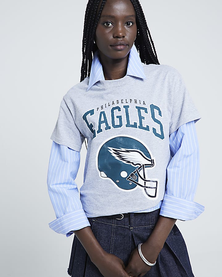 Grey NFL Eagles graphic t-shirt