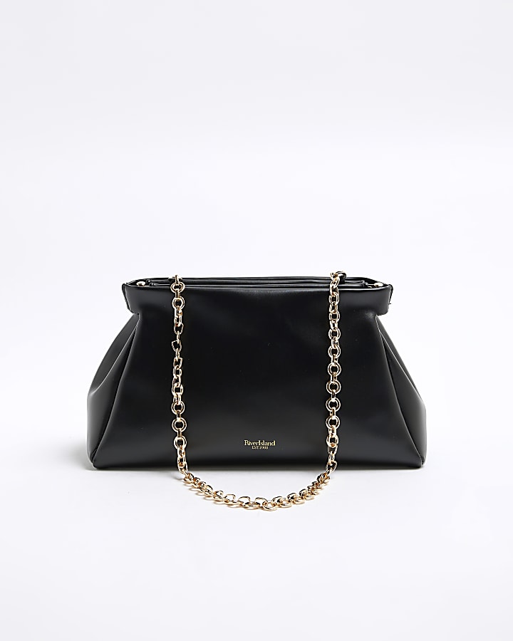 Black Frame Top Clutch Bag