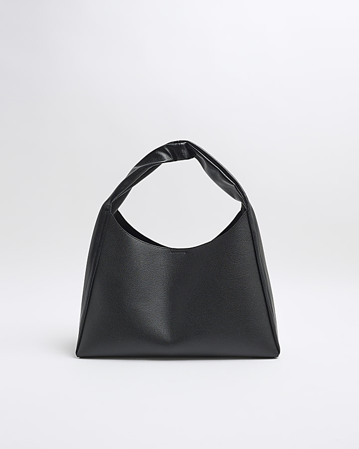 Black Debossed RI Slouch Tote Bag Set