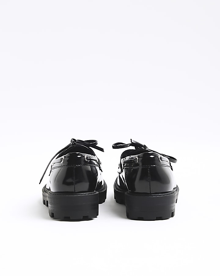 Black Patent Boat Shoes