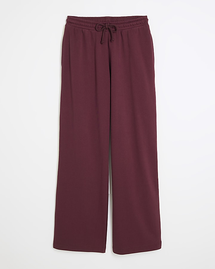 Red Stripe Wide Leg Joggers