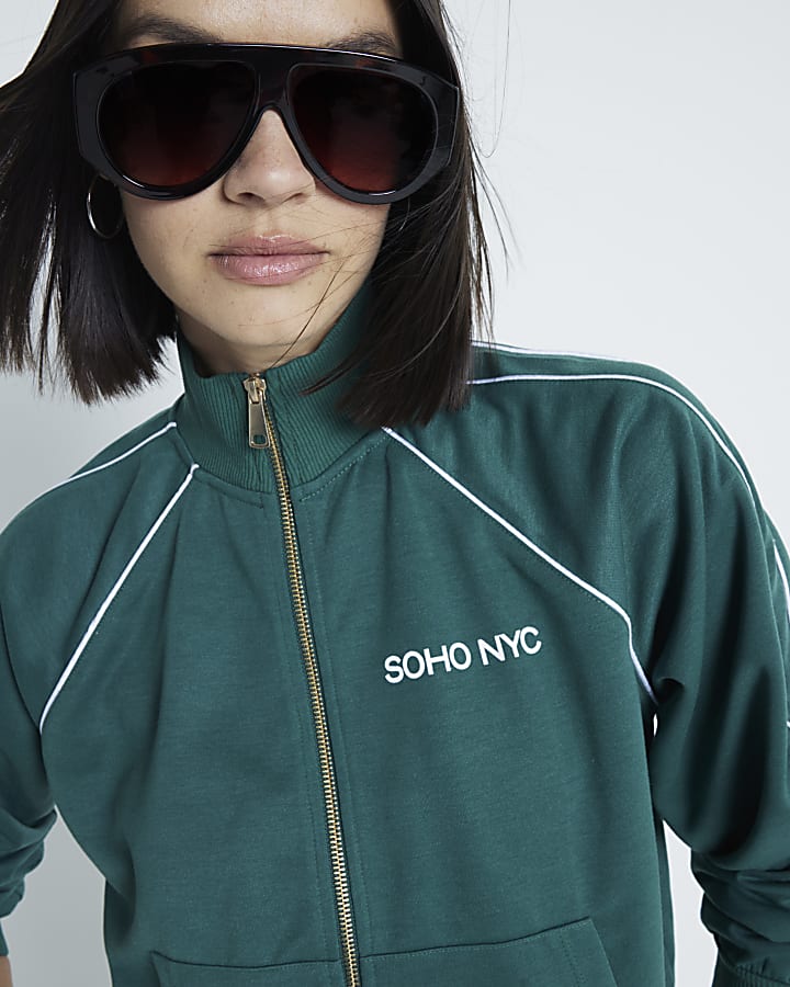 Green Soho NYC Track Top