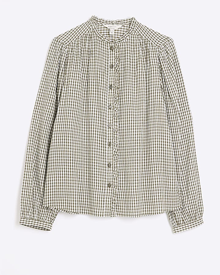 Black Long Sleeve Gingham Shirt