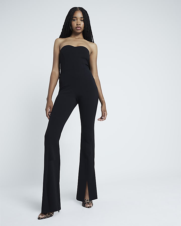 Black Bandeau Jumpsuit