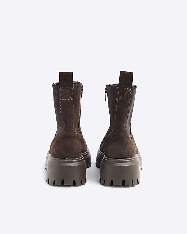 Brown Suede Chelsea Boots