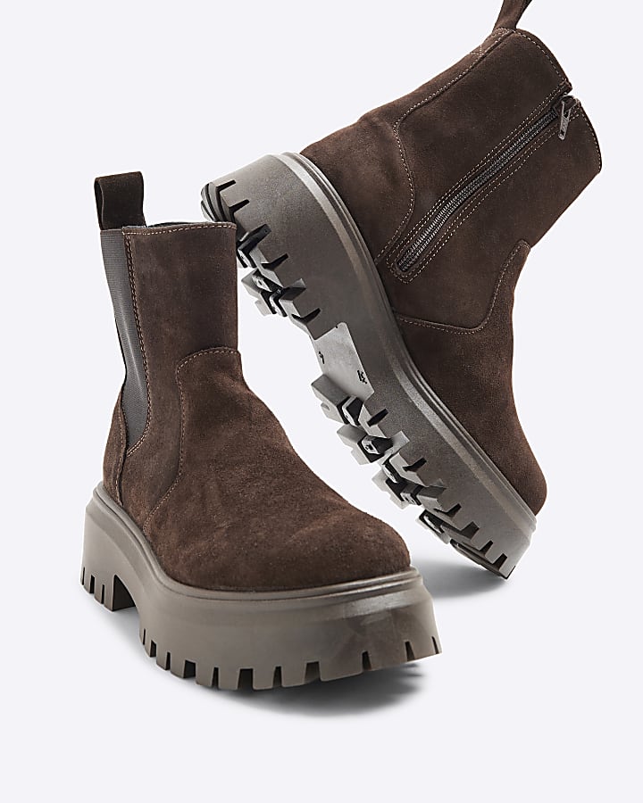 Brown Suede Chelsea Boots