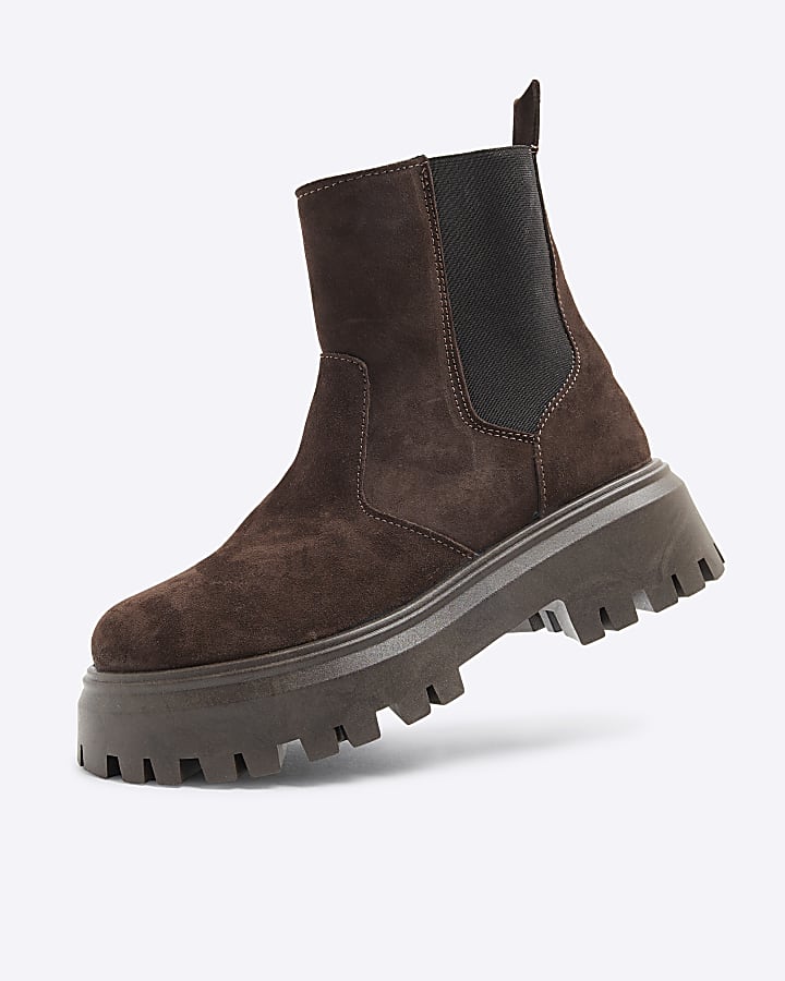 Brown Suede Chelsea Boots