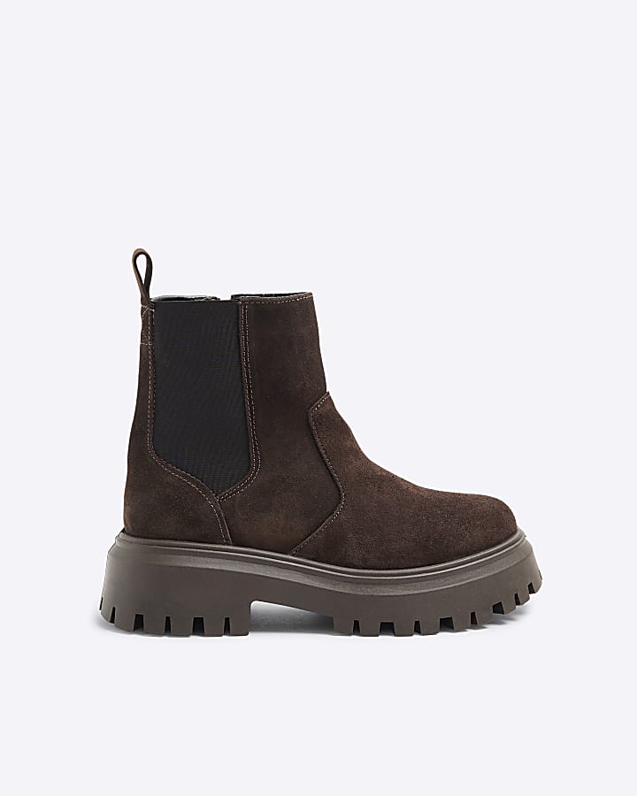 Brown Suede Chelsea Boots