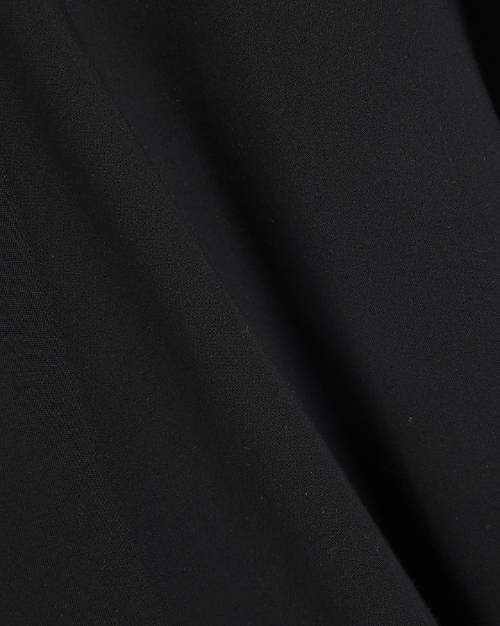 Black Bandeau Diamante Trim Mini Dress