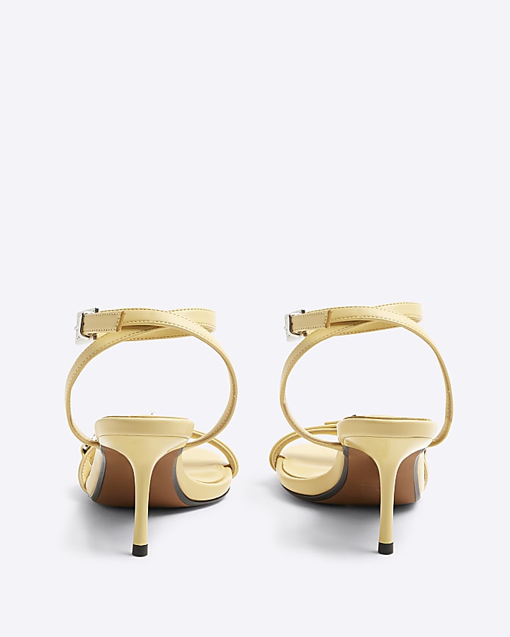 Yellow Buckle Heeled Sandals