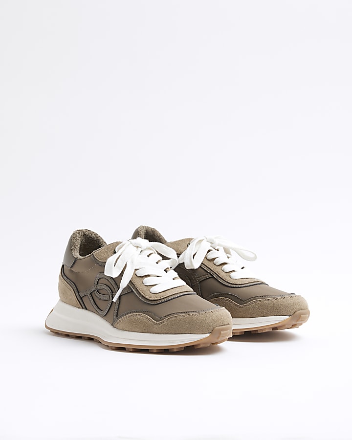 Khaki Mesh Trainers