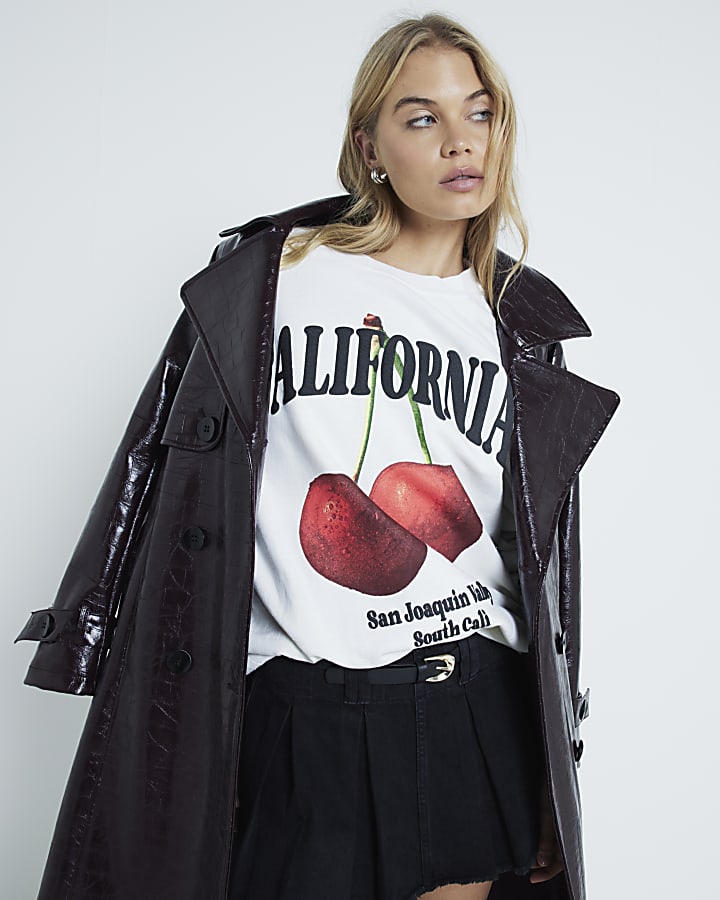 Cream Cherry California Graphic Sweatshirt