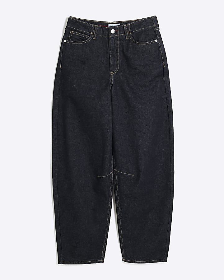 Indigo Oversized Barrel Jeans