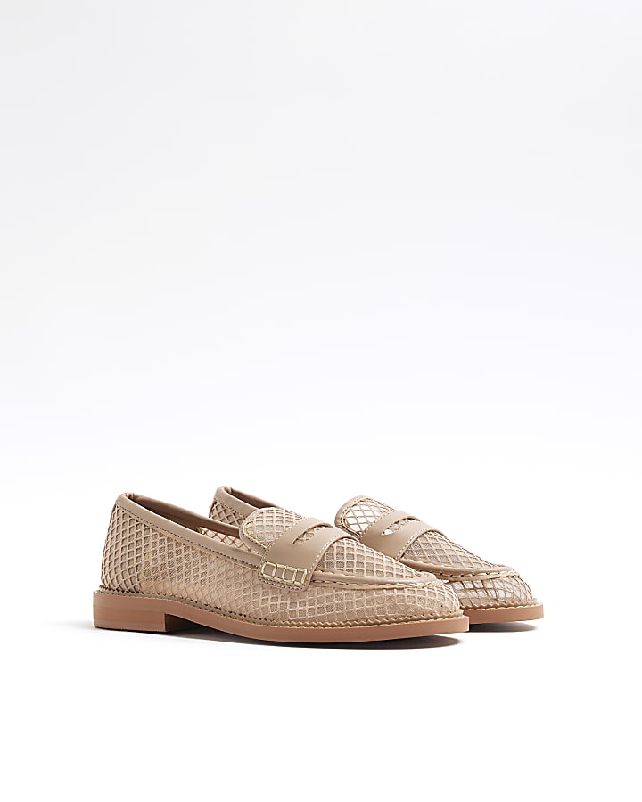 Pink Mesh Loafers