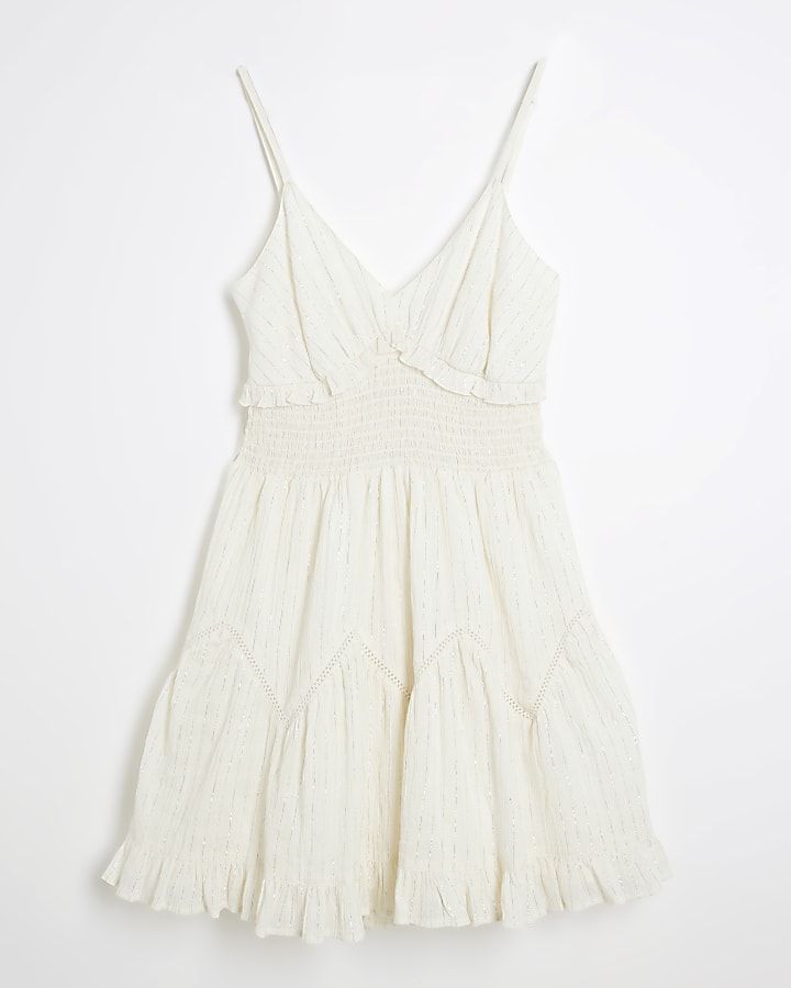 White Frill Mini Dress