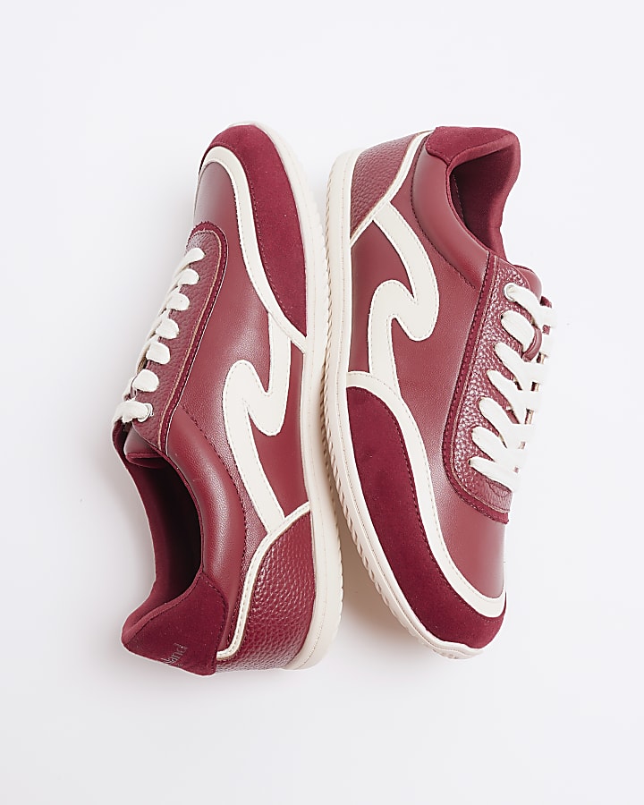 Red Lace Up Trainers