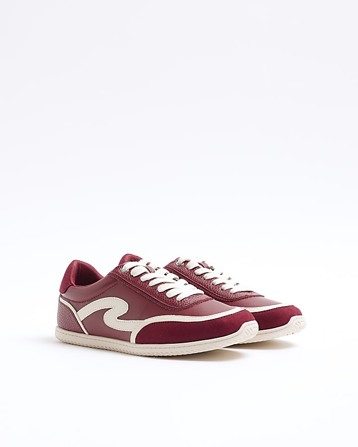 Red Lace Up Trainers