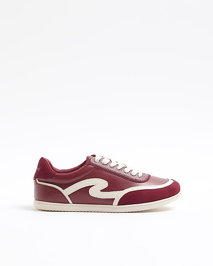 Red Lace Up Trainers
