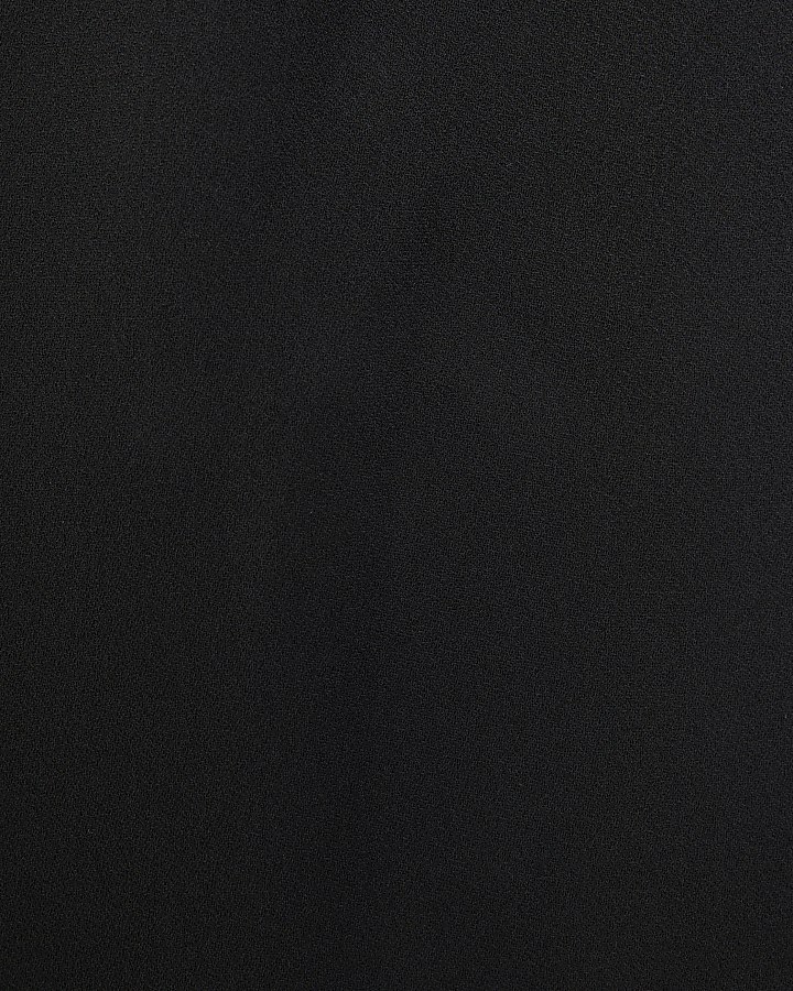 Black Crepe Bow Open Back Mini Shift Dress