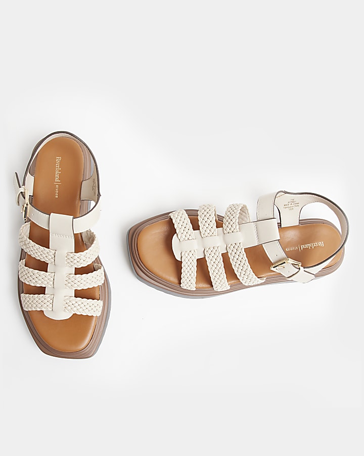 Cream Flatform Sandals