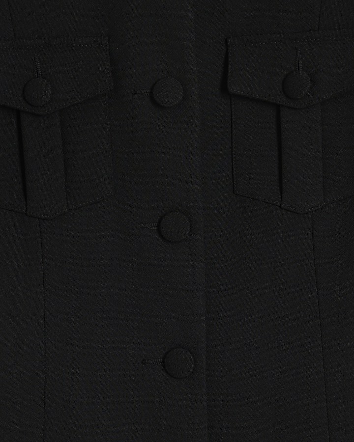 Black Pocketed Mini Dress