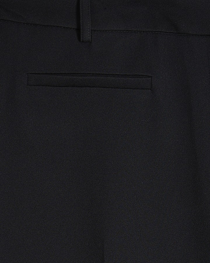 Plus Black Slim Fit Tailored Flared Trousers