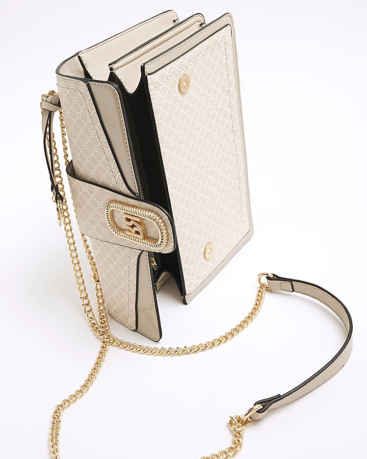 Beige Monogram Shoulder Bag