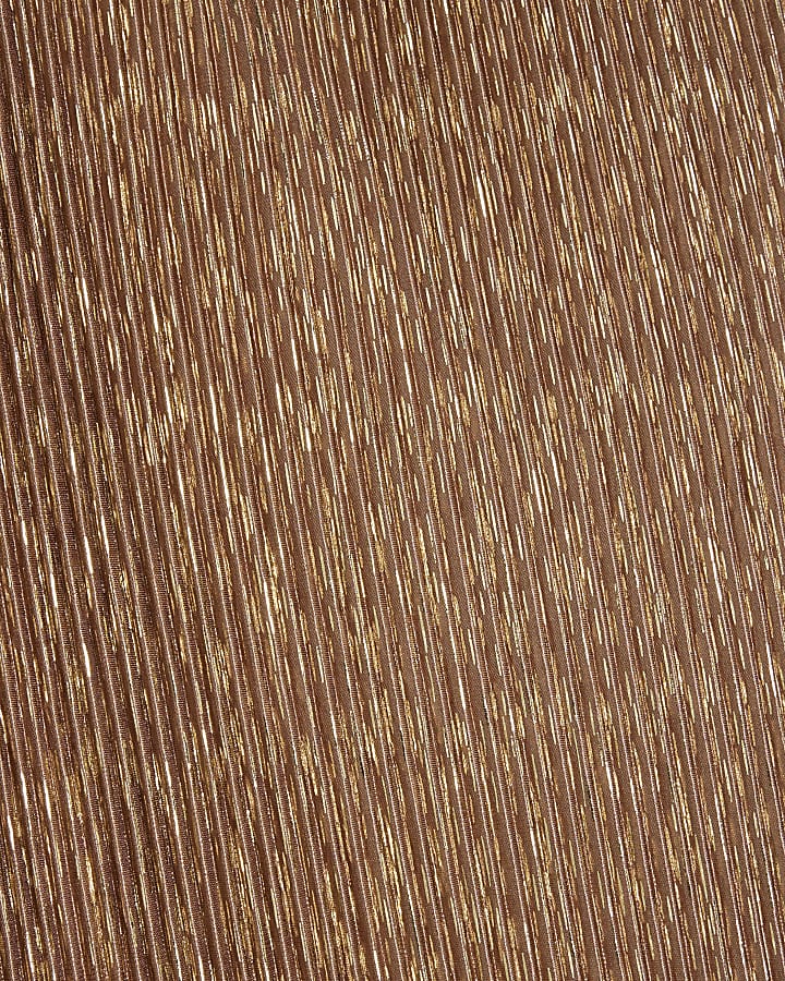 Bronze Plisse Maxi Skirt
