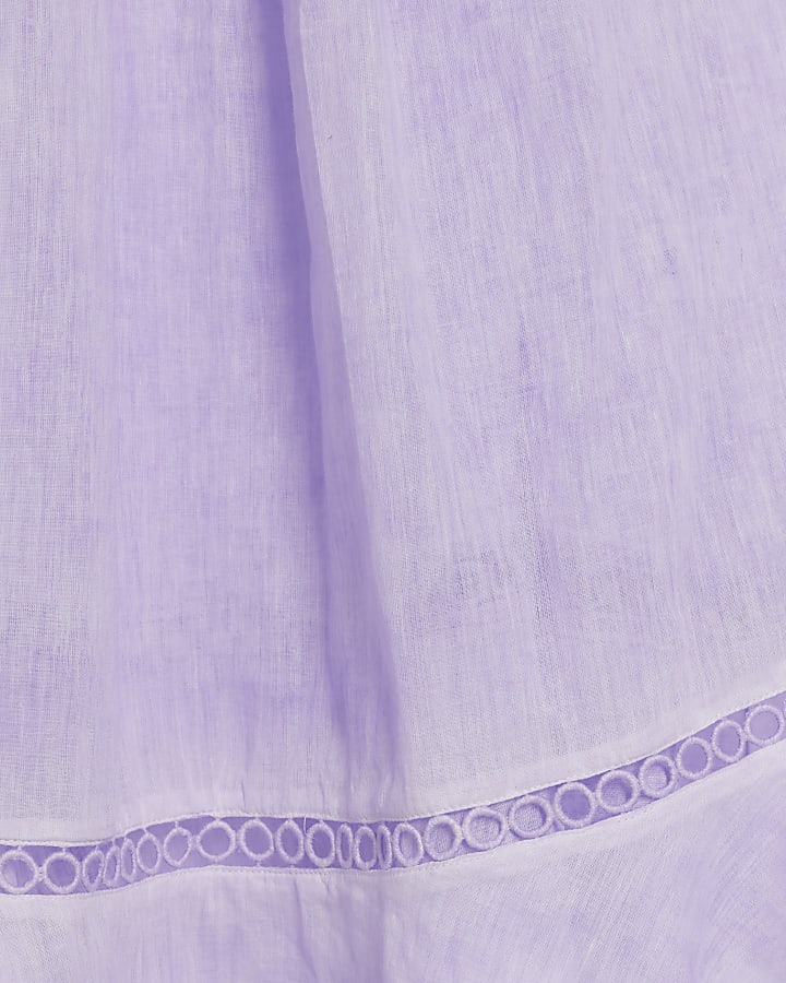Purple Mini Beach Dress