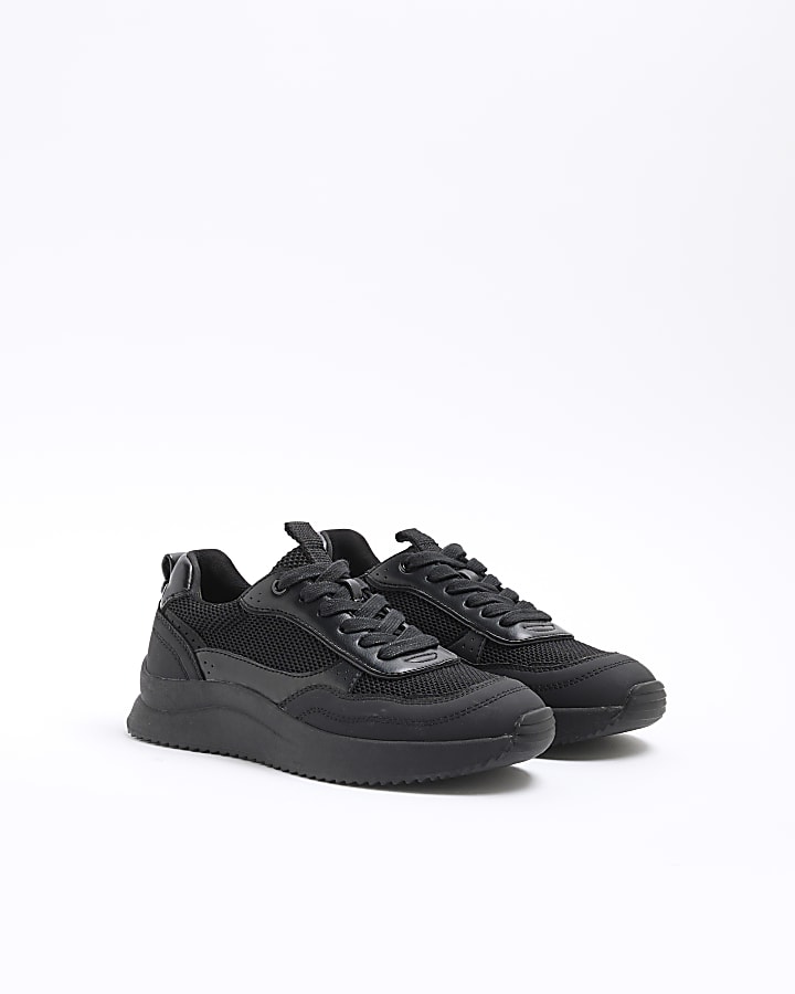 Black Lace Up Trainers