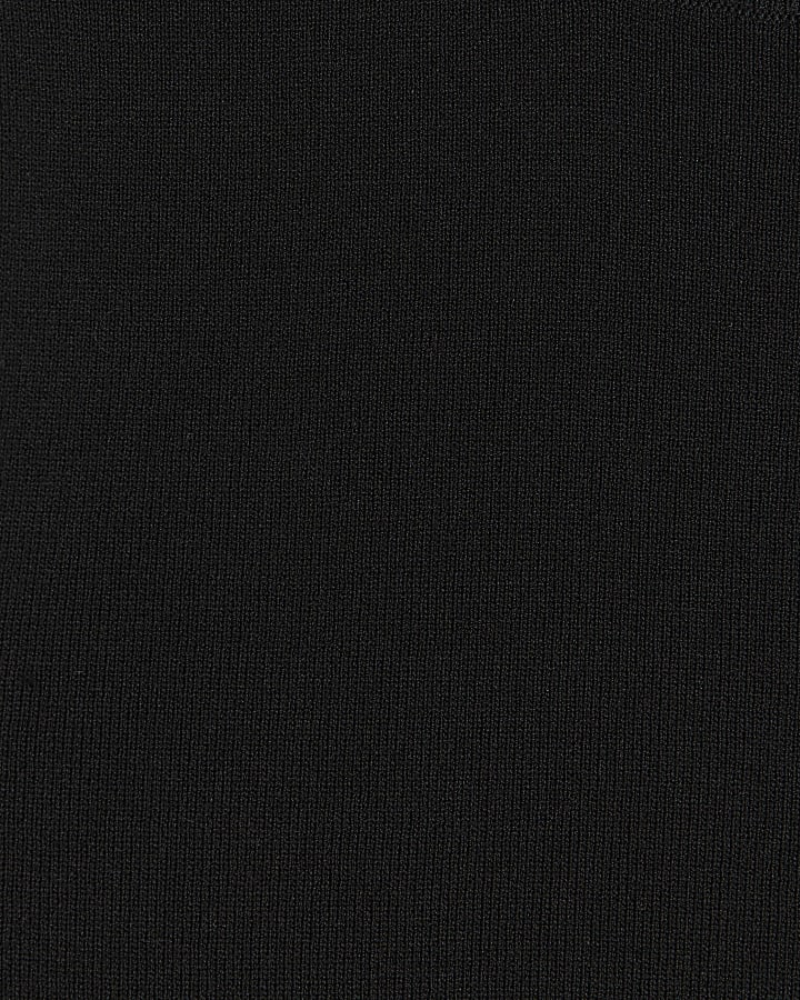Black Long Sleeve Knit Top