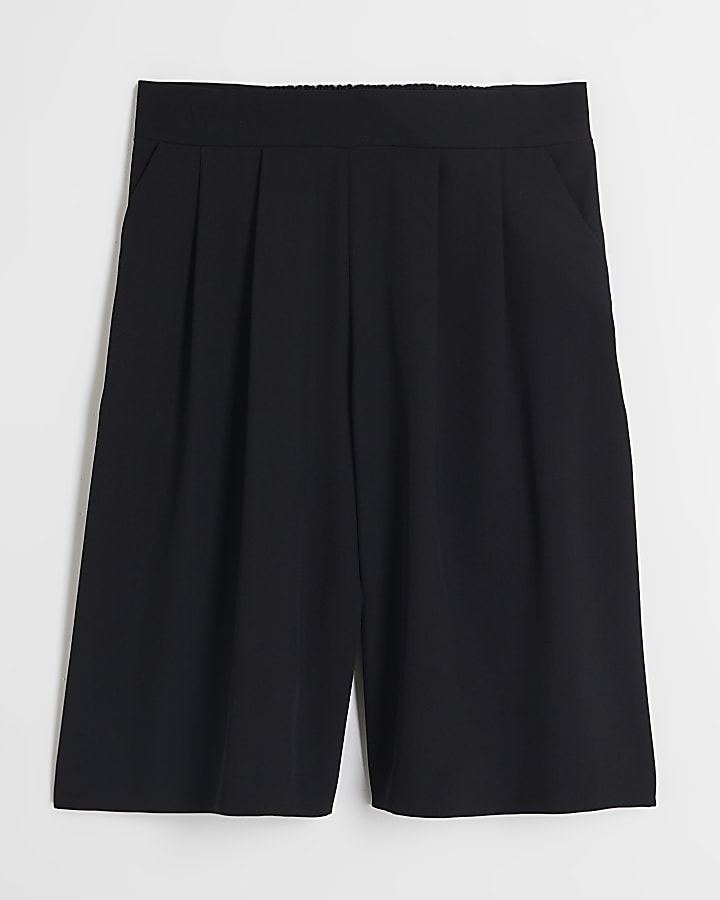 Black Tailored Bermuda Shorts