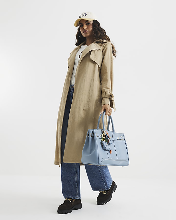 Petite Beige Wrap Trench Coat