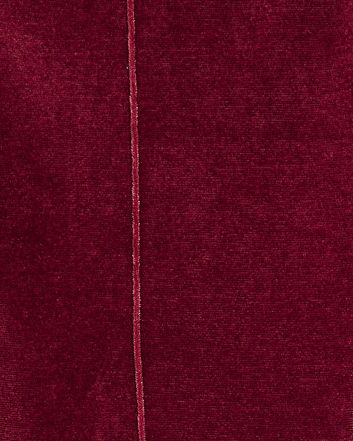 Petite Red Velvet Bootcut Trousers